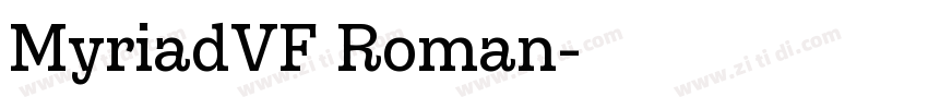 MyriadVF Roman字体转换